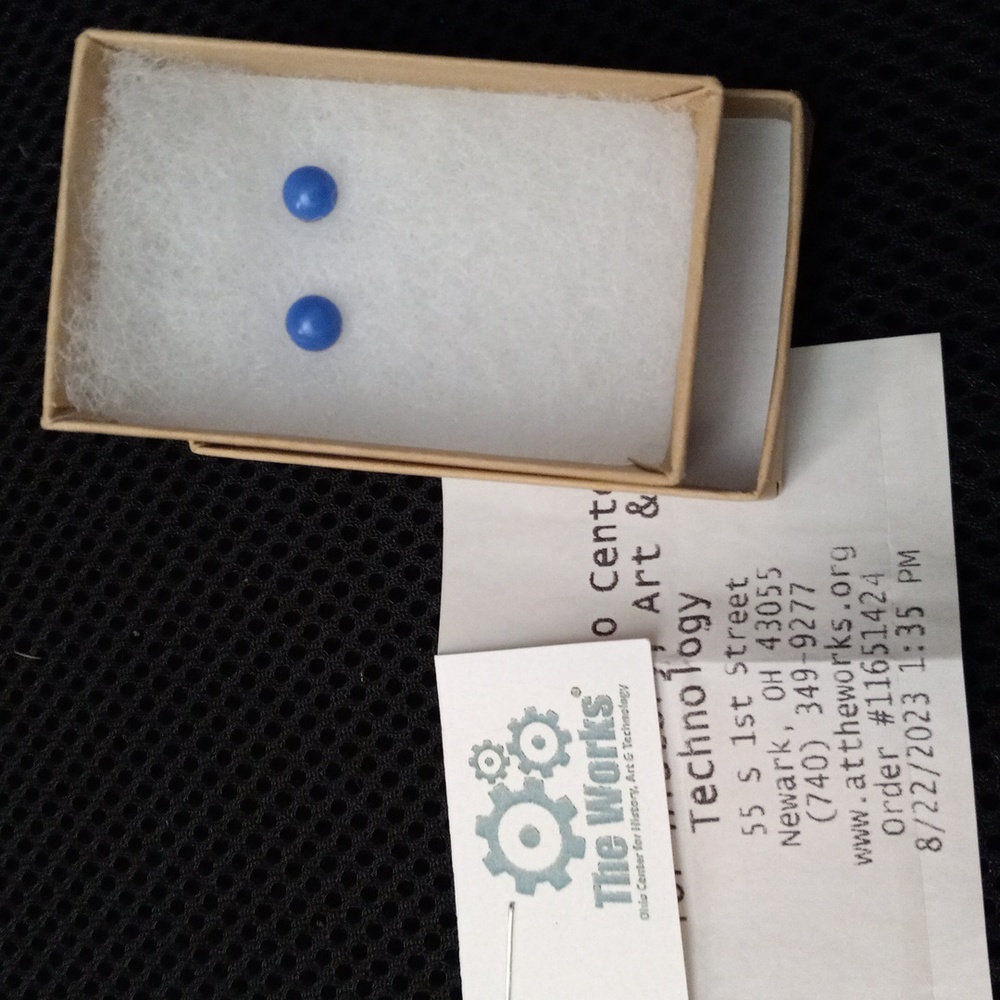 NIB! Handmade Cobalt Blue Earrings
